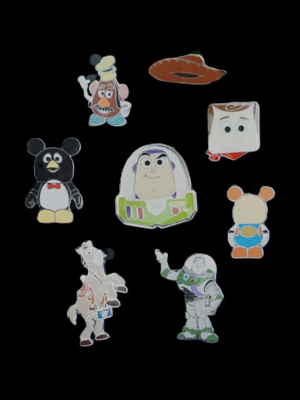 Disney Pin Trading 8 Pin Lot Featuring Characters from Disney’s Movie Toy Story